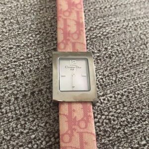 Christian Dior pink and white monogram watch!